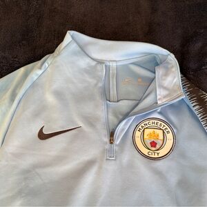 Manchester City Nike Sky Blue Jacket with Embroidered Logo